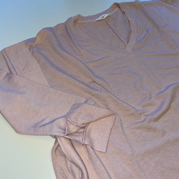 Trendy Dusty Rose Oversized Soft Shirt - Picture 2 of 3